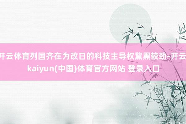 开云体育列国齐在为改日的科技主导权黧黑较劲-开云·kaiyun(中国)体育官方网站 登录入口