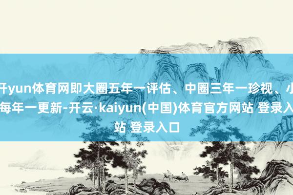 开yun体育网即大圈五年一评估、中圈三年一珍视、小圈每年一更新-开云·kaiyun(中国)体育官方网站 登录入口